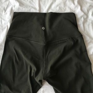 Lululemon Wunder Under High Rise Crop Forest Green